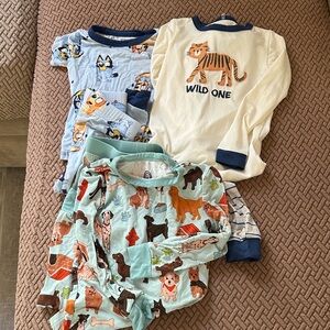 Cute Animal Print Baby Pajamas Set